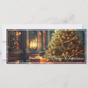 Motivo navideño con regalos bajo el árbol de Navid