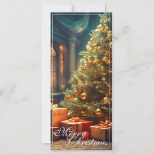 Motivo navideño con regalos bajo el árbol de Navid