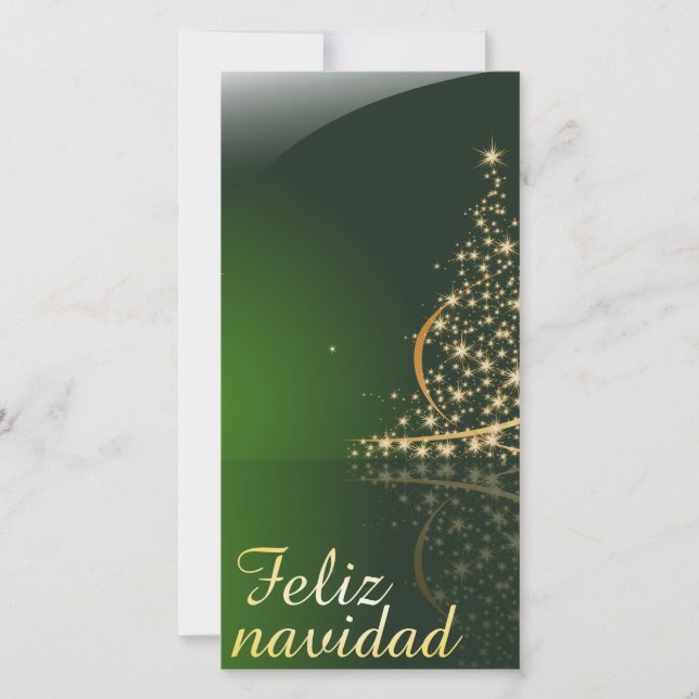 Motivo navideño verde con arbol de navidad. V2.0 (Anverso)