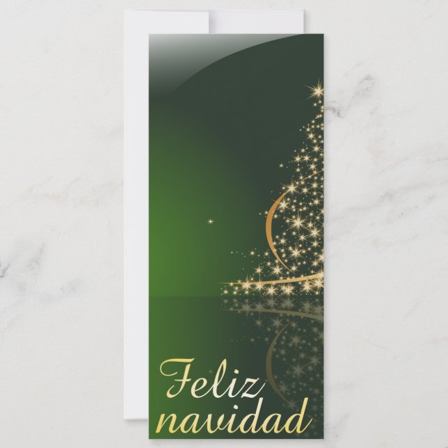 Motivo navideño verde con arbol de navidad. V2.0 (Anverso)