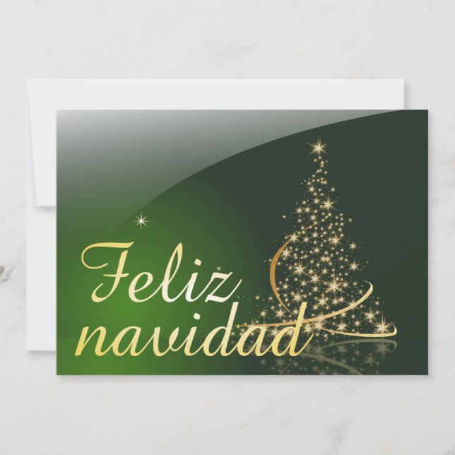 Motivo navideño verde con arbol de navidad. V2.0 (Anverso)