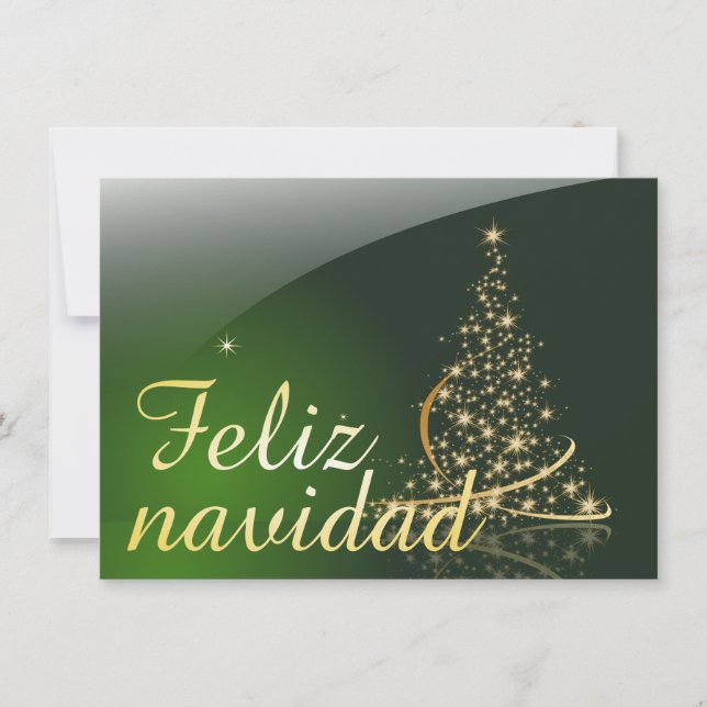 Motivo navideño verde con arbol de navidad. V2.0 (Anverso)