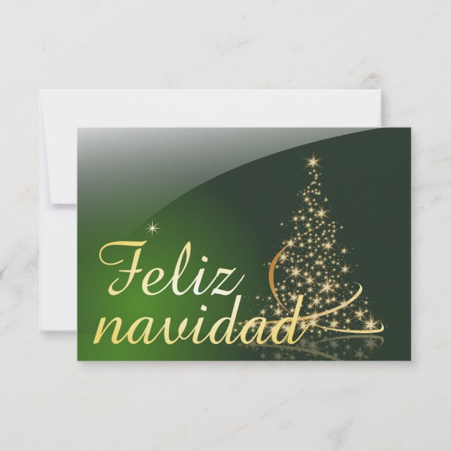 Motivo navideño verde con arbol de navidad. V2.0 (Anverso)