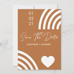 Motivo Terracota Boho Script Anuncio de Compromiso