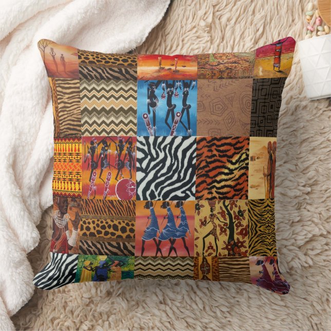 Motivo tribal africano de almohada de tiro (Manta)