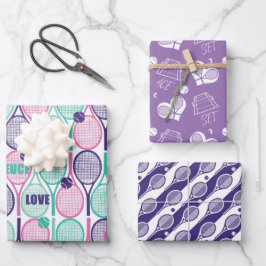 💜 Motivos de tenis púrpura en hojas de papel envu