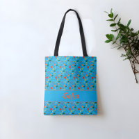 Moto de flores silvestres amapola Bolsa turquesa