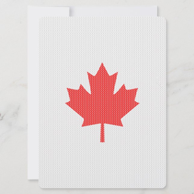 Moto de punto de la hoja de arce estilo Knit (Anverso)