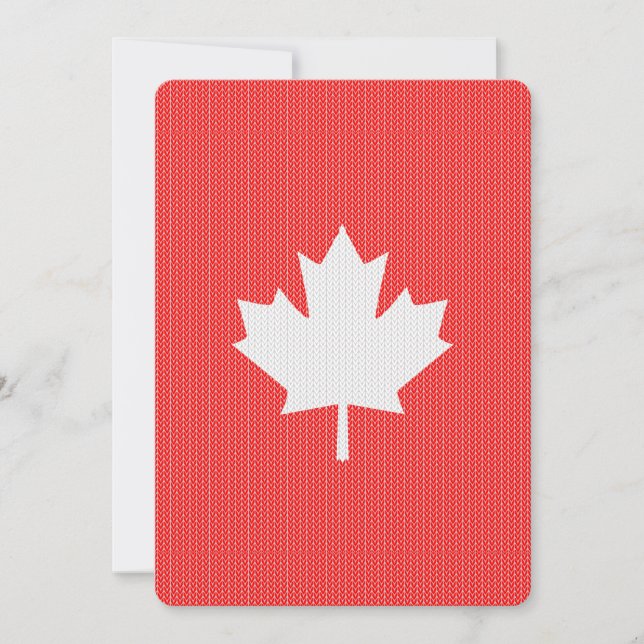 Moto de punto de la hoja de arce estilo Knit (Anverso)