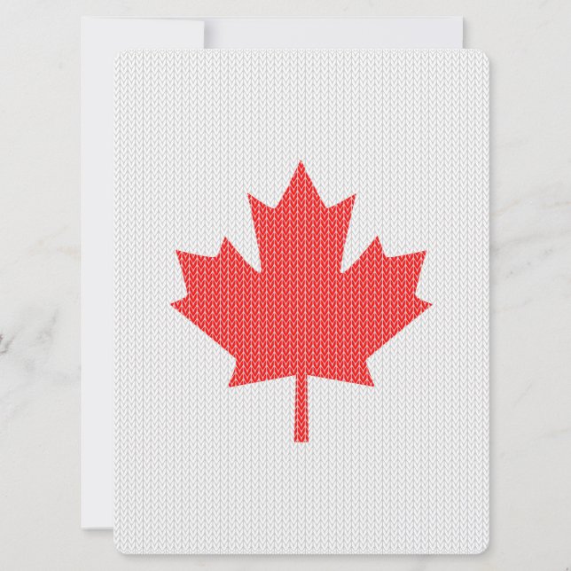 Moto de punto de la hoja de arce estilo Knit (Anverso)