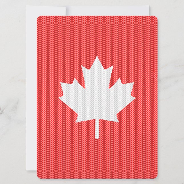 Moto de punto de la hoja de arce estilo Knit (Anverso)