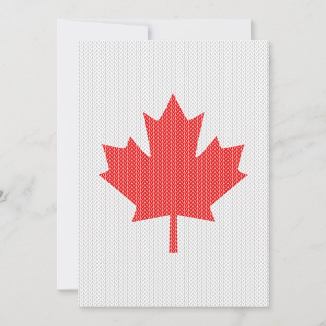 Moto de punto de la hoja de arce estilo Knit (Anverso)