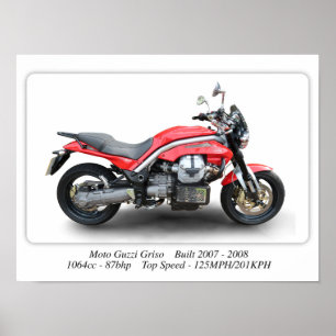 Moto Guzzi Griso Motorcycle - Poster de impresión 