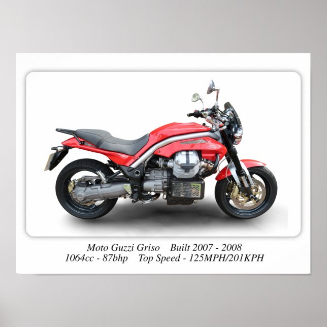Moto Guzzi Griso Motorcycle - Poster de impresión  (Frente)