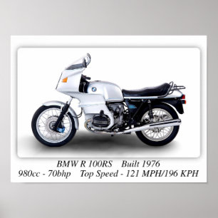 Motocicleta BMW R 100RS - Poster de impresión a ta