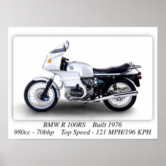 Motocicleta BMW R 100RS - Poster de impresión a ta