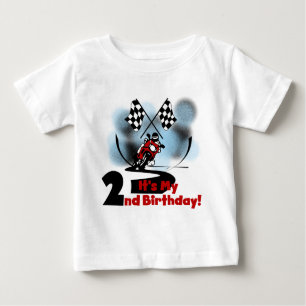 Motocicleta Carreras 2º cumpleaños camisetas y reg