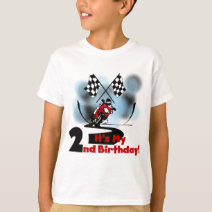 Motocicleta Carreras 2º cumpleaños camisetas y reg