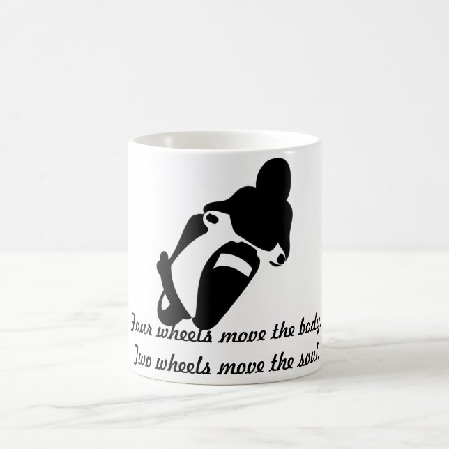 Motocicleta clásica de la taza del café con leche (Centro)