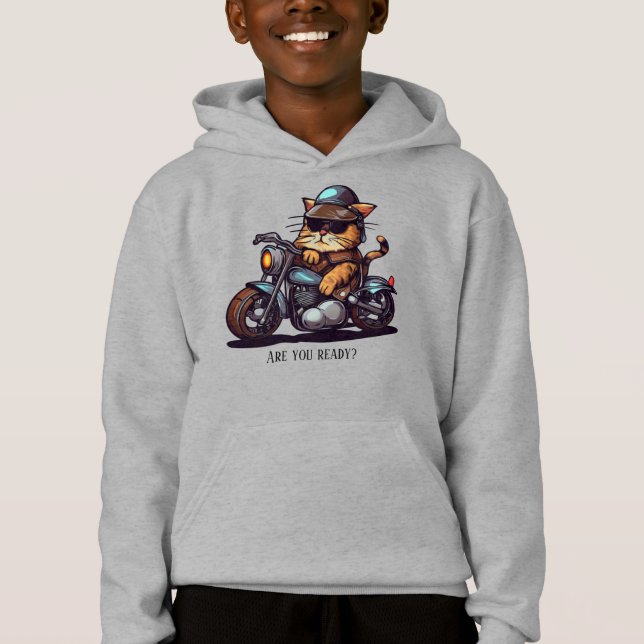 Motocicleta de ciclismo de gatos Guay está listo (Anverso)