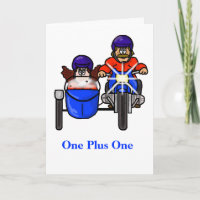 Motocicleta de dos ruedas con tarjeta de coche lat