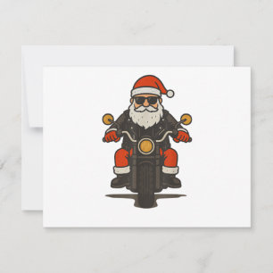 Motocicleta de Santa Navidad Vintage Divertido Mot