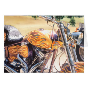 Motocicleta del "EL Diablo" en la acuarela del