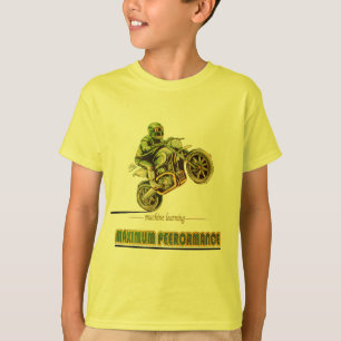 Motocicleta deportiva de camiseta