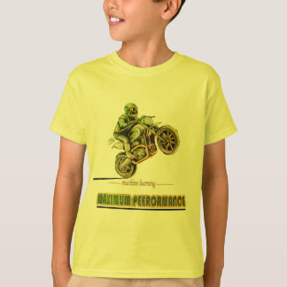 Motocicleta deportiva de camiseta