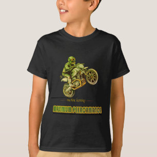 Motocicleta deportiva de camiseta
