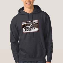 "Motocicleta en invierno" Camisas sudaderas capuch