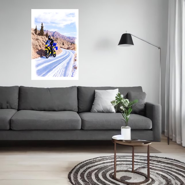 Motocicleta en la carretera | Arte IA (Subido por el creador)