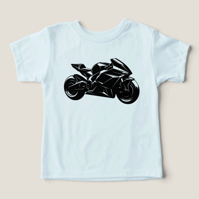 Motocicleta futurista vector negro blanco (Diseño delantero )