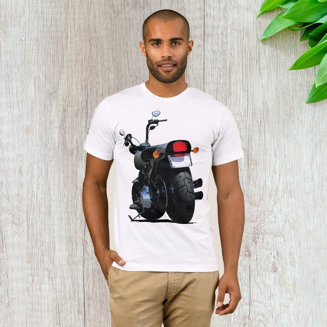 Motocicleta negra con camiseta (Subido por el creador)