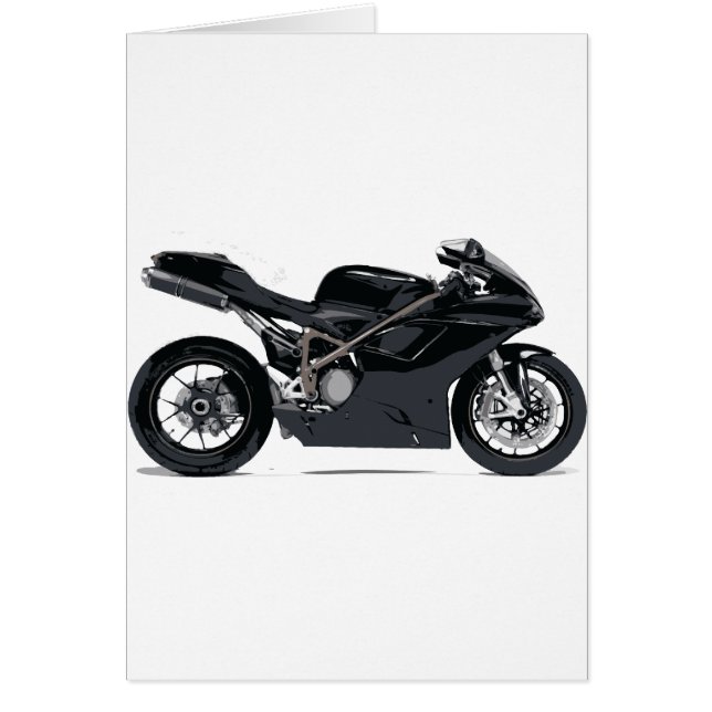 Motocicleta negra rápida (Frente)