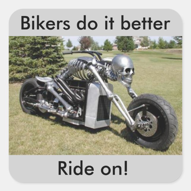 Motocicleta pegatina estilo Skeleton (Anverso)
