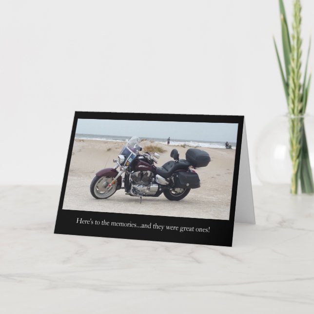 Motocicleta por la tarjeta de simpatía de playa pa (Anverso)