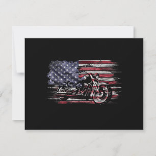 Motocicleta Vintage EEUU Bandera Retro Biker, Moto