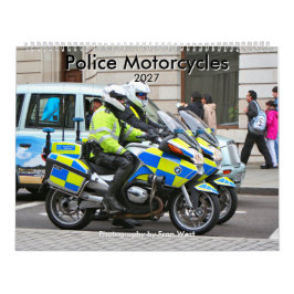 Motocicletas de policía calendario 2027