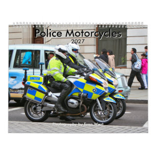 Motocicletas de policía calendario 2027