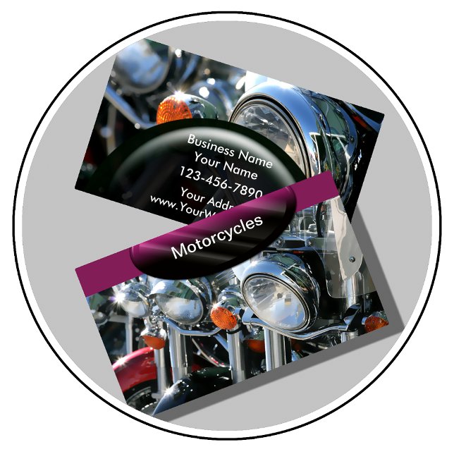 Motocicletas de tarjetas de visita automáticas (Motorcycle Theme Business Cards by CustomBusinessTemplates)