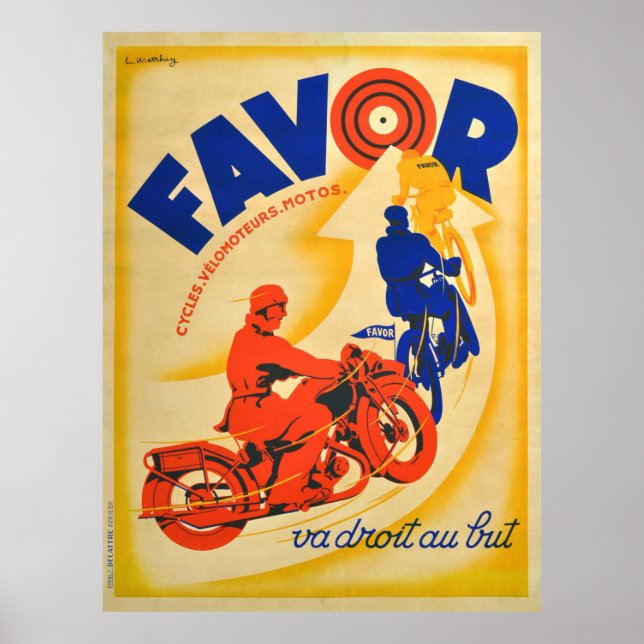 Motocicletas - Favor - Arte Vintage (Frente)