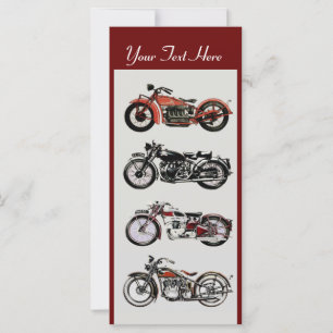 MOTOCICLETAS RETRO FIESTA Gris Blanco Rojo