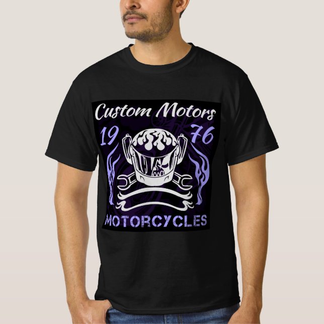 Motocicletas Valor de la camiseta masculina (Anverso)