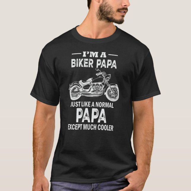motociclista Papa abuelo cita camiseta (Anverso)
