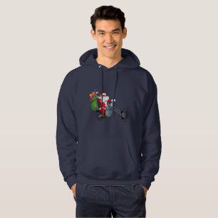 motociclista santa claus mene sudadera