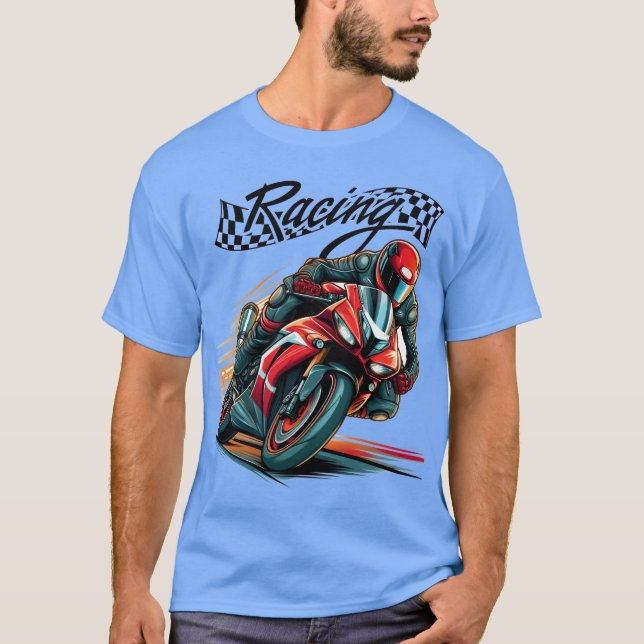 motociclistas hombres camisetas estilo de vida mot (Anverso)
