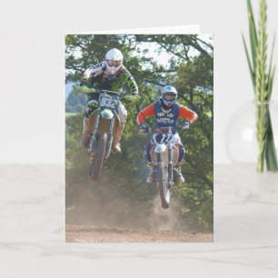 Motocrós de la tarjeta de felicitaciones de Moto X