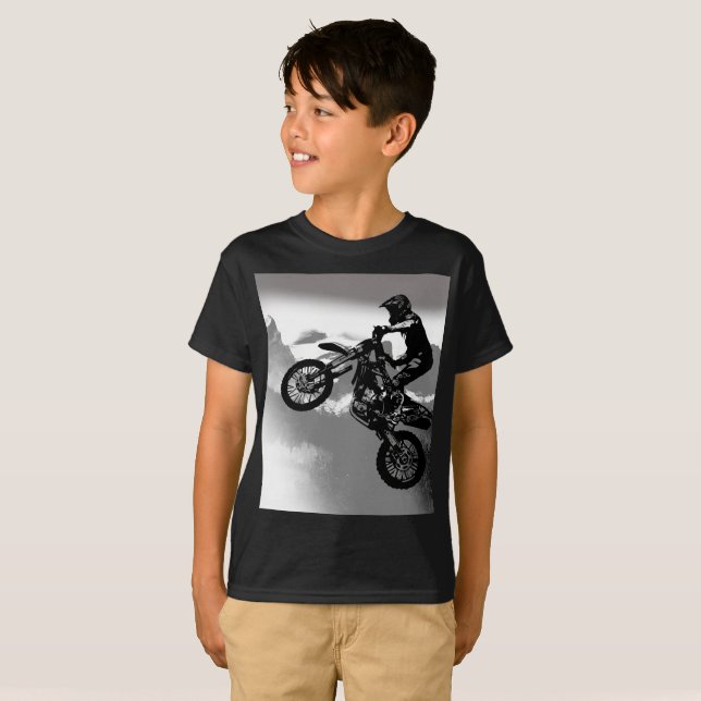 Motocross Biker - camiseta de las montañas rocosas (Anverso completo)