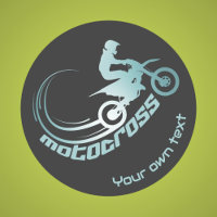 Motocross moto cruzar la etiqueta de la bicicleta
